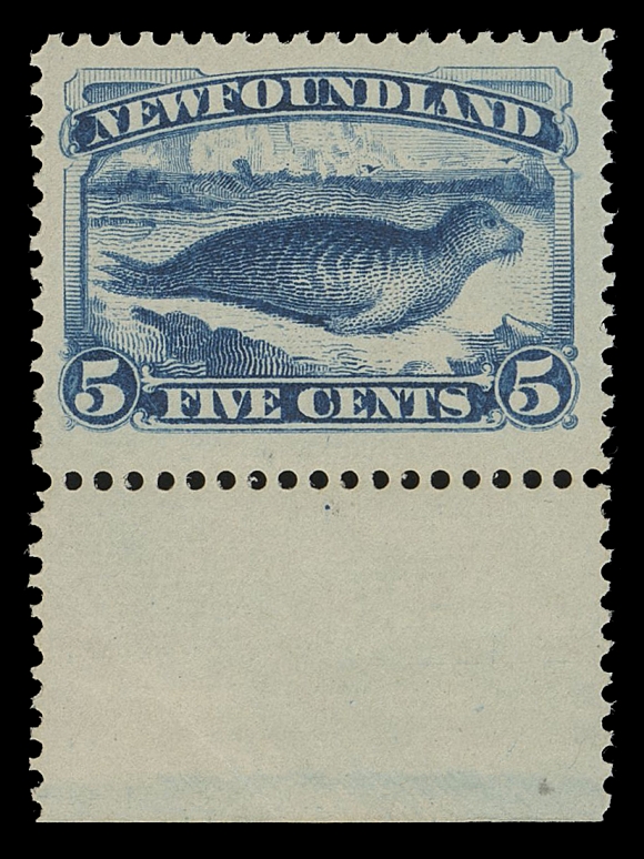 NEWFOUNDLAND -  2 CENTS  55,A superb mint single with sheet margin at foot, in a darker shade than usually seen, well centered with large margins, full pristine original gum. A great stamp, XF NH
