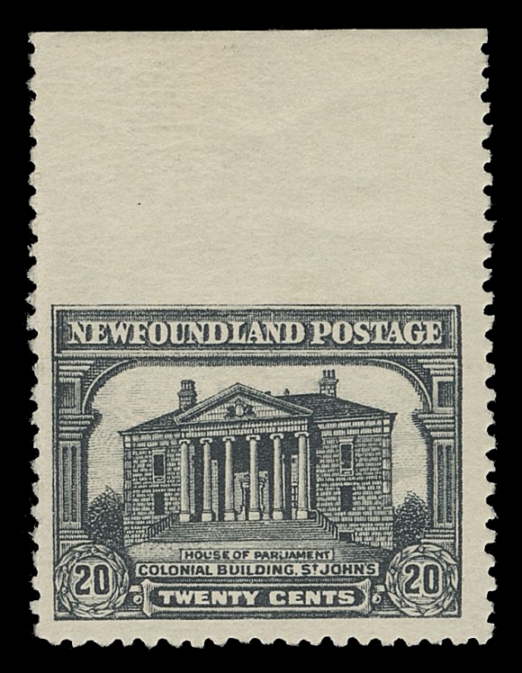 NEWFOUNDLAND -  4 1897-1947 ISSUES  171i,Scarce mint single imperforate horizontally between top margin and stamp; believed to be one of only ten known, VF LH