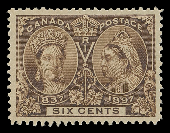 CANADA -  6 1897-1902 VICTORIAN ISSUES  55,A well centered mint single with large margins, gorgeous fresh colour and full original gum, VF NH; 2013 Greene Foundation cert.