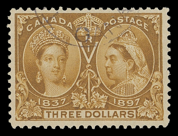 CANADA -  6 1897-1902 VICTORIAN ISSUES  63,A nice used example of this key stamp, quite well centered with face-free Toronto postmark, VF