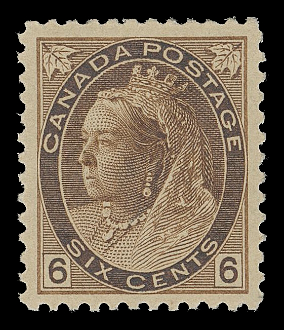 CANADA -  6 1897-1902 VICTORIAN ISSUES  80,Well centered mint example with rich colour and full unblemished original gum; elusive stamp with such superior attributes, XF NH