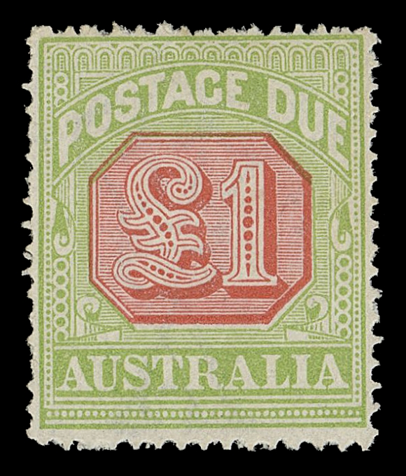 AUSTRALIA  J49a,An elusive mint postage due stamp, vivid colours and full original gum, F-VF LH (SG D87 £1,100)