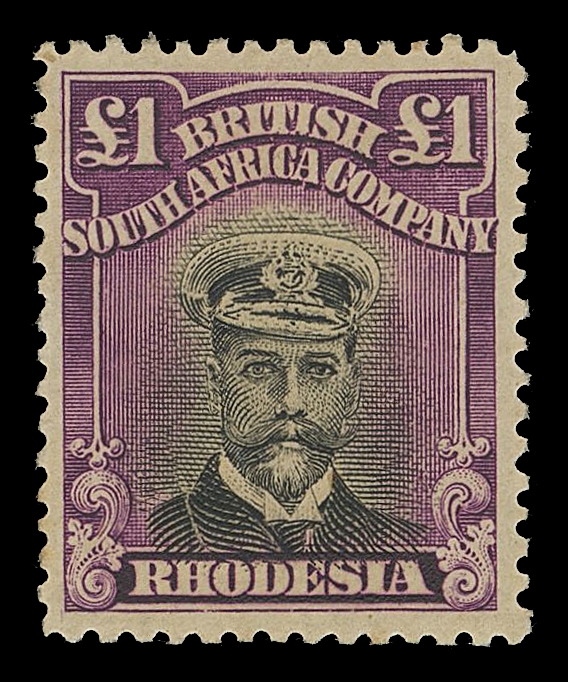 RHODESIA  138a,Well centered mint single on toned paper with yellowish original gum characteristic of this printing, VF LH (SG 279 £600)