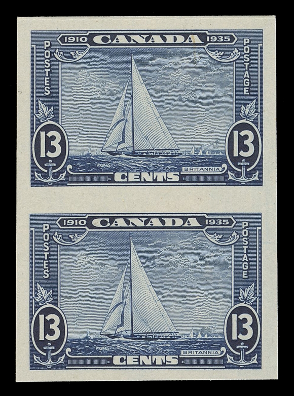 CANADA  211-216,The set of six plate proof pairs on card mounted india paper, lovely deep colours, VF