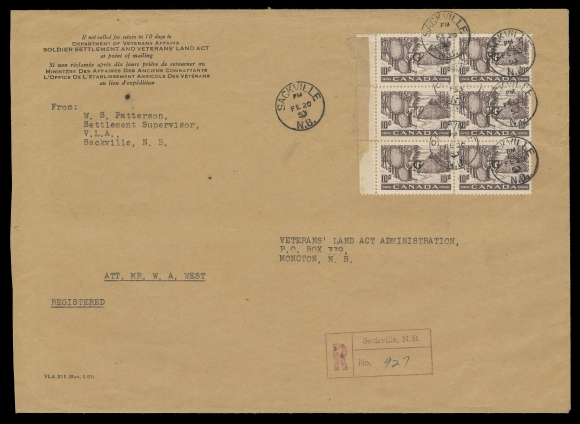 CANADA - 18 OFFICIALS  1953 (Feb. 20) Department of Veterans Affairs, Soldier Settlement and Veterans