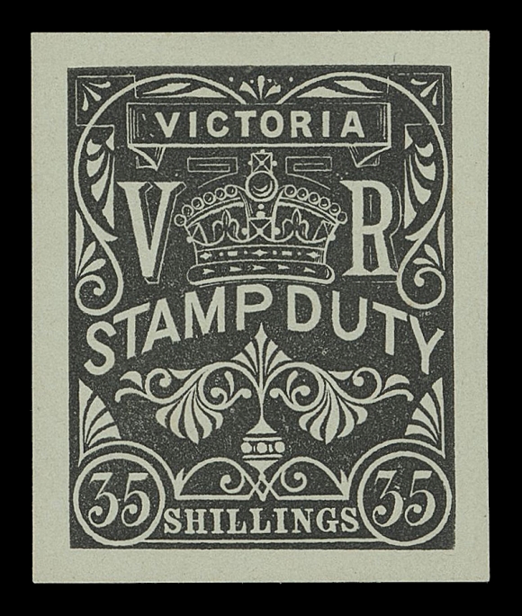 VICTORIA  AR23,Die proof in black, typographed on white wove paper; a choice, rare and striking proof, VF (SG 245)