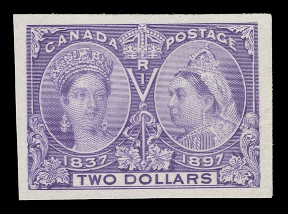 CANADA -  6 1897-1902 VICTORIAN ISSUES  50-65,An impressive set of sixteen plate proofs, ALL ON INDIA PAPER, the vast majority of known proofs are on card, light thinning on ten cent proof, all with noticeably brighter colours than the ones on card and mostly large margins all around. A rare set, VF (Unitrade cat. for proofs on card)

Expertization: 2020 Greene Foundation certificate

All plate proofs offered at the 1990 American Bank Note Company sale were on card mounted india paper. Any proof on india paper can be described as pre-1990 ABNC sale and is rare.