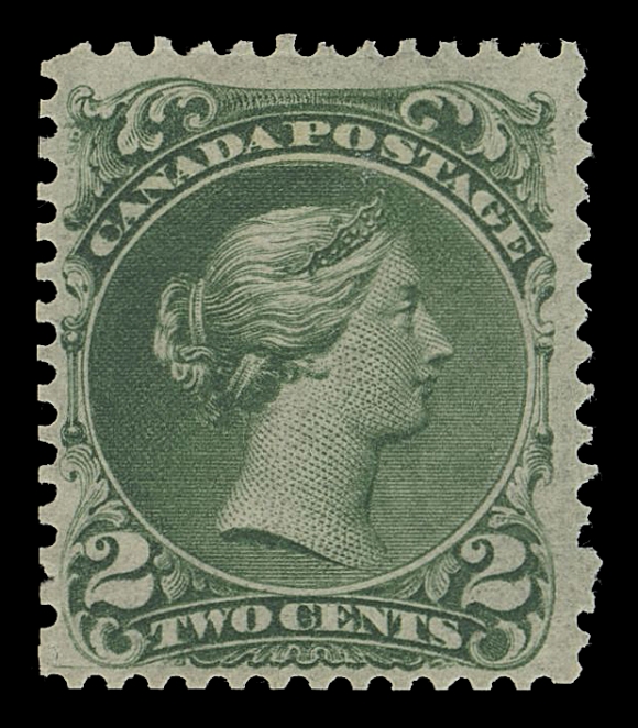 CANADA -  4 LARGE QUEEN  24b,A fresh mint single of the distinctive first printing, brilliant fresh with large part original gum, Fine+; 2013 Greene Foundation cert.