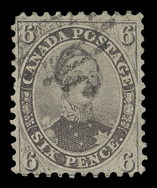 CANADA -  2 PENCE  13,A nice used single of this key classic stamp, perforations clear of design on three sides; light soiling on back and a few trivial creased perfs, lightly cancelled with part of diamond grid (Toronto). A very presentable example of this sought-after stamp, Fine+; 2009 Greene Foundation cert.