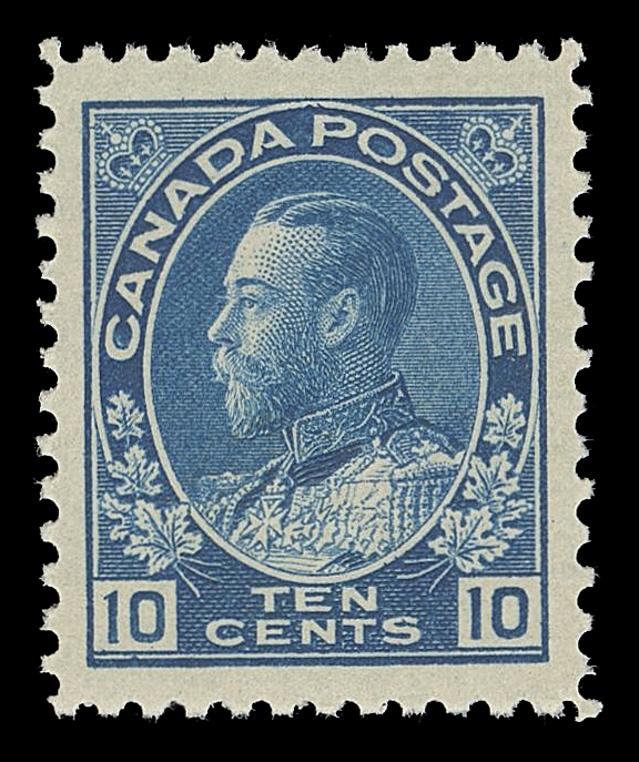 CANADA -  8 KING GEORGE V  117,An exceptionally well centered mint single with huge margins, deep rich colour and full pristine original gum; an absolute gem ideal for the perfectionist, XF NH JUMBO