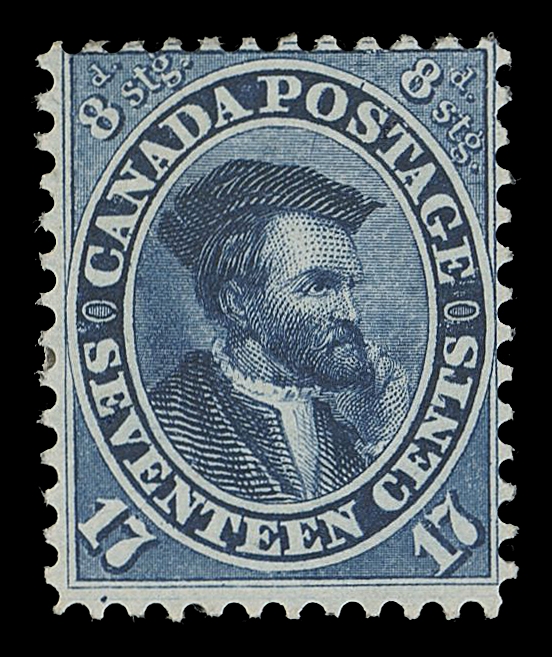 CANADA -  3 CENTS  19,Exceptionally fresh mint single as the day it was printed, reasonably centered for this difficult stamp, intact perforations all around, positional guide dot at bottom left and possessing large part original gum; a great stamp, F-VF OG; 2018 Greene Foundation cert.