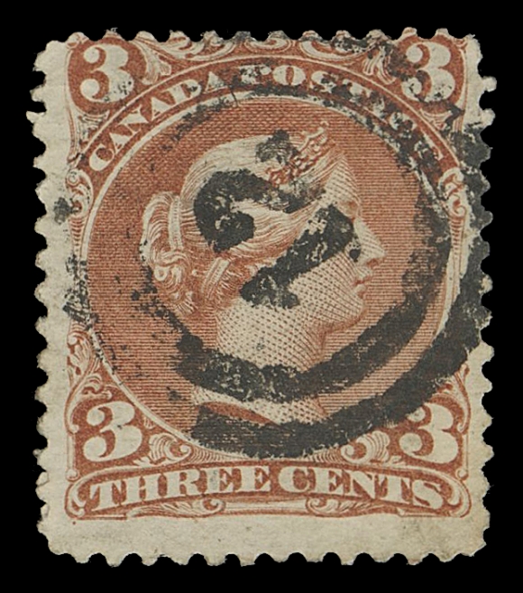 CANADA -  4 LARGE QUEEN  1c/15c group includes 1c brown red, yellow orange (2), yellow pair, 2c green, 3c (3) two shades, 6c two shades, plus a pair with wing margin at top, 12½c and 15c on Bothwell paper, some faults, mainly Fine / F-VF or better strikes (Unitrade 22/29v)