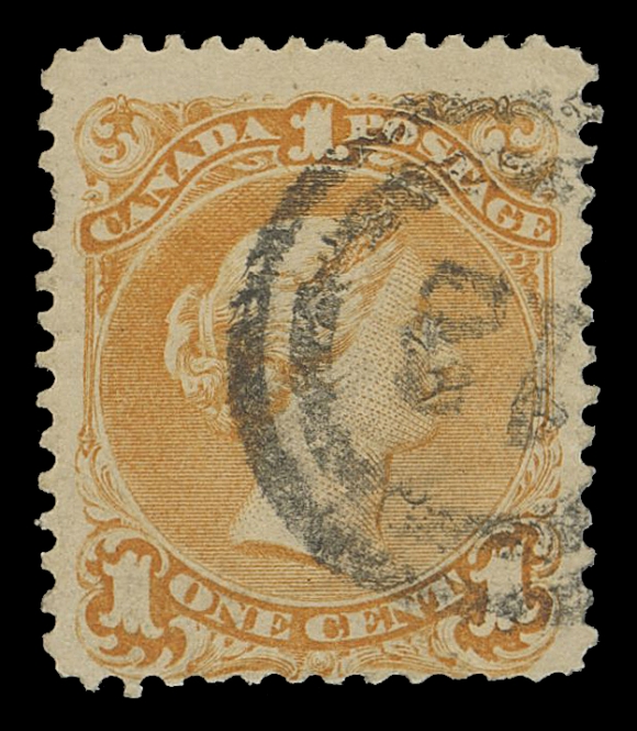 CANADA -  4 LARGE QUEEN  1c/15c group includes 1c brown red, yellow orange (2), yellow pair, 2c green, 3c (3) two shades, 6c two shades, plus a pair with wing margin at top, 12½c and 15c on Bothwell paper, some faults, mainly Fine / F-VF or better strikes (Unitrade 22/29v)
