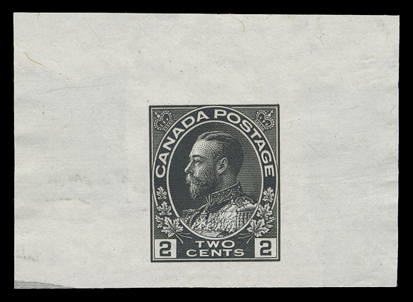 ADMIRAL PROOFS  106,Trial Colour Die Proof in black on india paper 53 x 38mm; a very rare and striking proof, VFOf note are distinctive, engraved lines visible at the lower left corner of the proof.