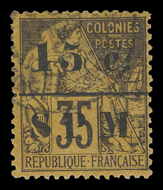 SPM - GENERAL ISSUES  16,A well centered example with light postmark; only 800 were printed, F-VF (Yvert 13 € 720; Maury 16b € 725)