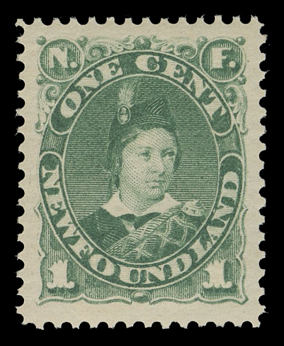NEWFOUNDLAND -  2 CENTS  45,A superb mint single, very well centered within large margins, bright colour and with full original gum, as nice as they come,  XF NH GEM; 2007 Greene Foundation cert.