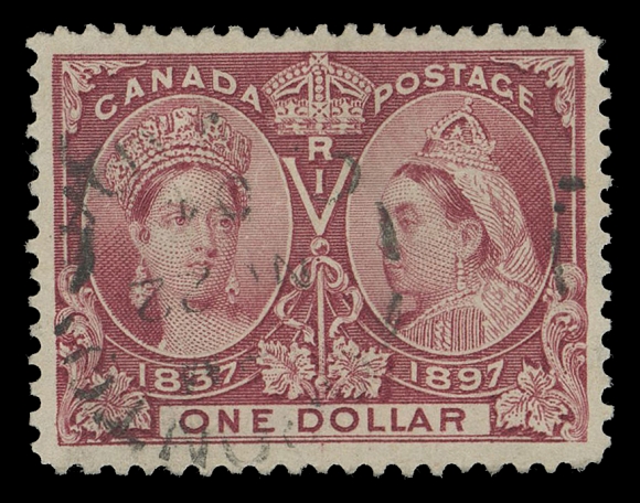 CANADA -  6 1897-1902 VICTORIAN ISSUES  61,A nicely centered used example with good colour, light central Toronto NO 22 01 split ring datestamp, scarce thus, VF