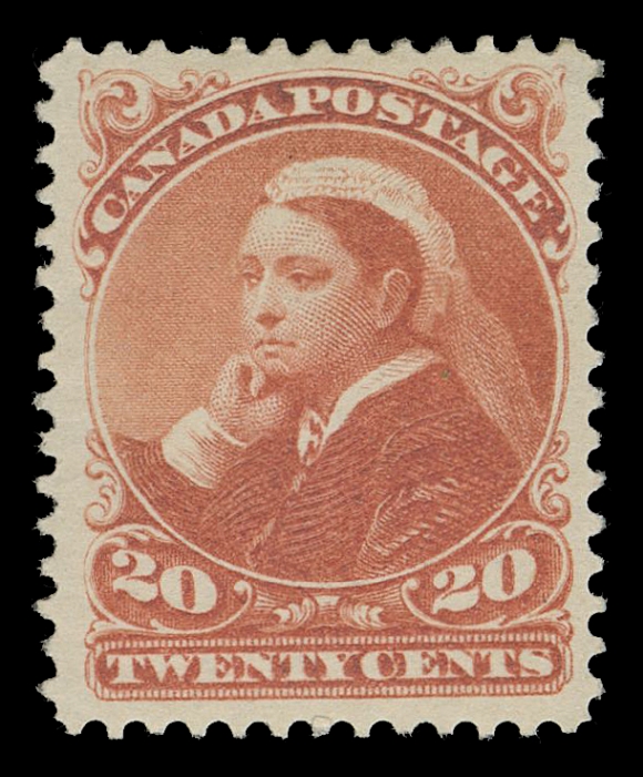 CANADA -  5 SMALL QUEEN  46-47,The set of two fresh and well centered mint singles, rich colours, VF LH