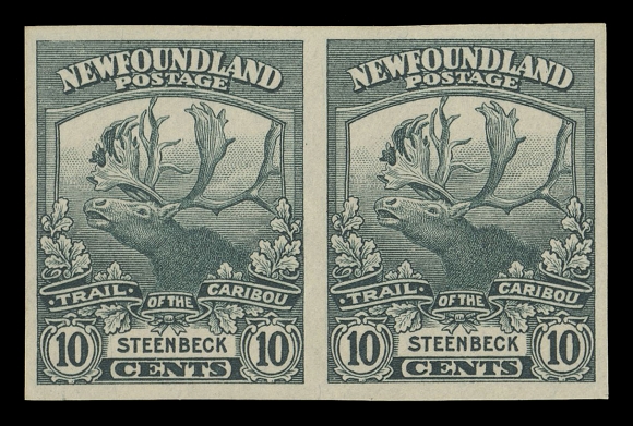NEWFOUNDLAND -  4 1897-1947 ISSUES  115a-126a,A choice, complete set of twelve well margined imperforate pairs, 4c with couple usual light wrinkles and 24c with light crease, overall a lovely set of these sought-after imperforates, VF