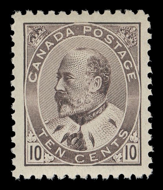 CANADA -  7 KING EDWARD VII  93,A selected mint example of this difficult stamp, very well centered with exceptionally fresh colour and full pristine original gum; a beautiful stamp, VF+ NH