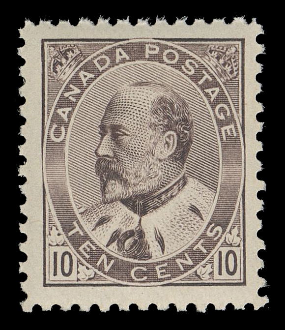 CANADA -  7 KING EDWARD VII  93,A remarkable mint example with fabulous colour on fresh paper, very well centered and with full immaculate original gum; an elusive stamp to find in such select quality, VF+ NH