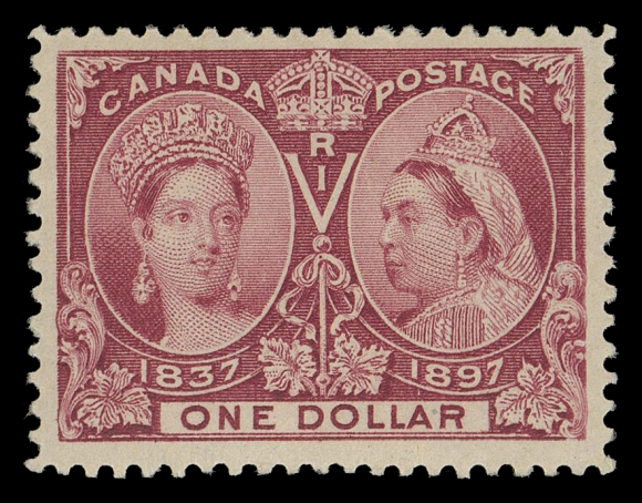 CANADA -  6 1897-1902 VICTORIAN ISSUES  61,An impressive mint example with lovely deep colour, full intact perforations all around, well centered within large margins, remarkable full unblemished original gum - the nicest someone will likely ever see on this particular stamp, NEVER HINGED. A gorgeous stamp in all respects, VF+ NH