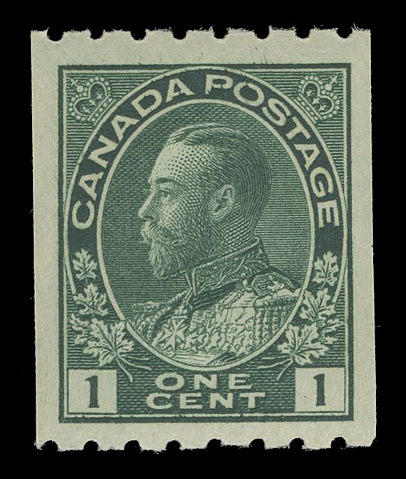 CANADA -  8 KING GEORGE V  123,A superb mint single, amazing fresh colour and full intact perforations, remarkably well centered with full pristine original gum; as nice as they come, XF NH; 2018 Greene Foundation cert.