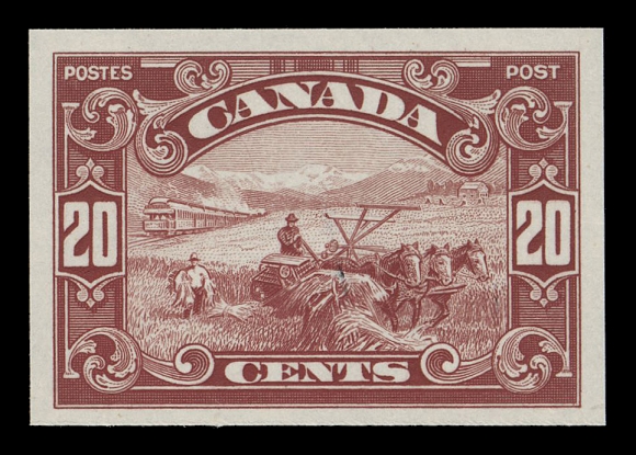 CANADA -  8 KING GEORGE V  149-159,The complete set of eleven plate proof singles in dark rich shades of the issued colours on distinctive soft india paper, difficult to find in such nice condition, VF-XF