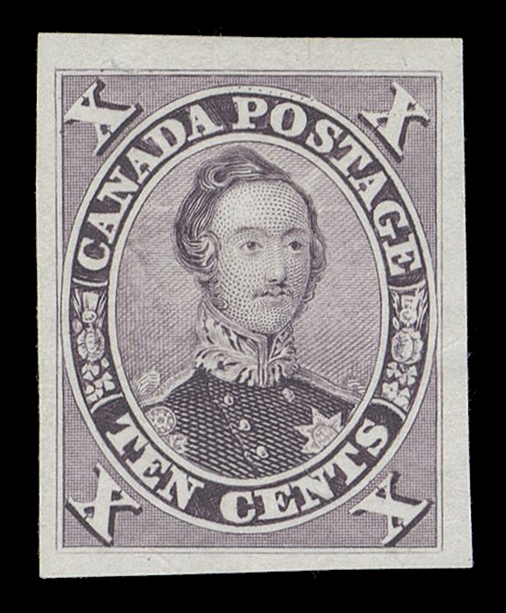 SIX PENCE AND TEN CENTS  17TC variety,Plate proof single printed in lilac on india paper showing the constant "String of Pearls" plate variety (Position 3), scarce, VFProvenance: The "Lindemann" Collection (private treaty, circa 1997)