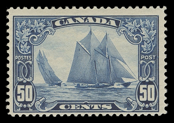 CANADA -  8 KING GEORGE V  158iii,A fresh mint single showing the elusive "Man on Mast" plate variety, Fine LH