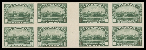 CANADA -  8 KING GEORGE V  211-215,The complete set of five plate proof blocks of eight on card mounted india paper with vertical gutter margins between (the 13c does not exist in this format), all with rich colours and in choice condition. A maximum of 16 sets can exist, XF