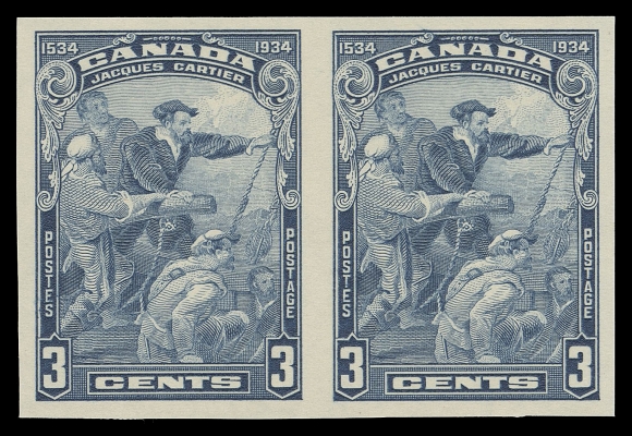 CANADA -  8 KING GEORGE V  208a,A post office fresh mint imperforate pair with immaculate original gum, XF NH