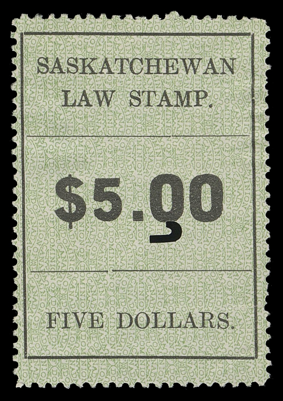 CANADA REVENUES (PROVINCIAL)  SL21-SL29a,The complete set of twelve, mainly well centered, all perforated on four sides except the $20 with natural straight edge at right; $5 has a tear, letter punch cancelled, a few additionally by manuscript or crayon, overall a nice set, F-VF