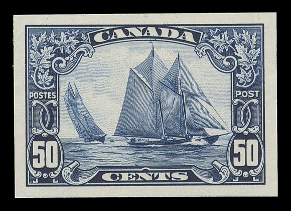 CANADA -  8 KING GEORGE V  149-159,A complete set of plate proof singles, mostly large margined, exceptional colours and sharp impressions on the distinctive soft india paper; minute pinhole on 5c stamp typical of this delicate paper, VF-XF