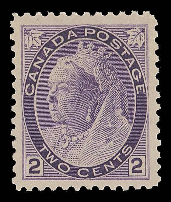 CANADA -  6 1897-1902 VICTORIAN ISSUES  76a,A selected mint single in the distinctive shade associated with this printing, well centered with full original gum; difficult to find, VF NH; 2018 Greene Foundation cert.