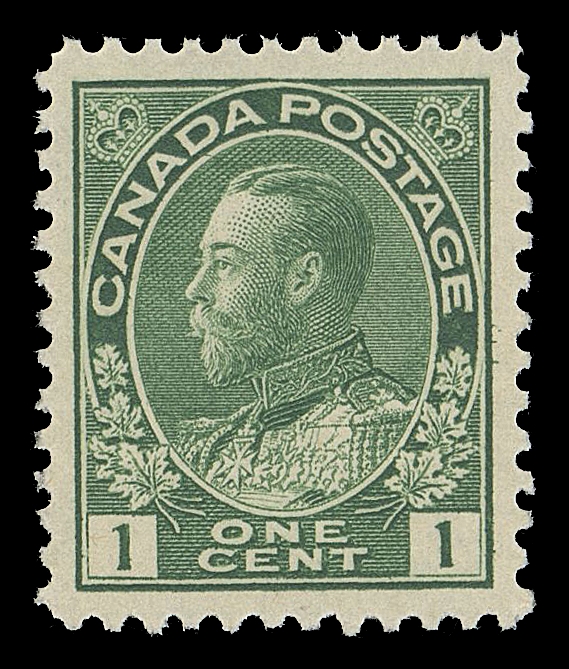 CANADA -  8 KING GEORGE V  104e,An exceptionally well centered mint example with bright, distinctive colour, full unblemished original gum, XF NH GEM