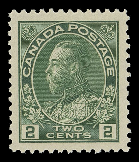 CANADA -  8 KING GEORGE V  107e,An outstanding mint single, remarkably well centered within enormous margins, bright colour on fresh white paper. A great stamp in all respects, XF NH JUMBO