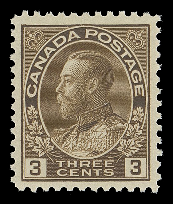 CANADA -  8 KING GEORGE V  108b,A well centered mint single, characteristic full white original gum associated with this shade, VF NH