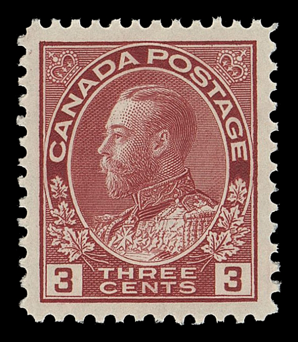 CANADA -  8 KING GEORGE V  109,Post office fresh mint single, extremely well centered with pristine original gum, XF NH GEM