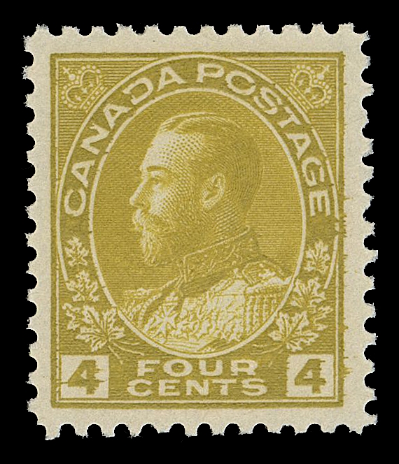 CANADA -  8 KING GEORGE V  110b,A well centered mint single with deep colour, VF NH; 2018 Greene Foundation cert.