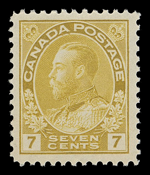 CANADA -  8 KING GEORGE V  113,A choice, well centered mint single with large margins, brilliant bright colour and pristine original gum, VF+ NH
