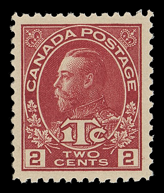 CANADA - 17 WAR TAX  MR3a,Precisely centered mint example of the scarcer die, characteristic deeper colour, full pristine original gum; a choice stamp, XF NH