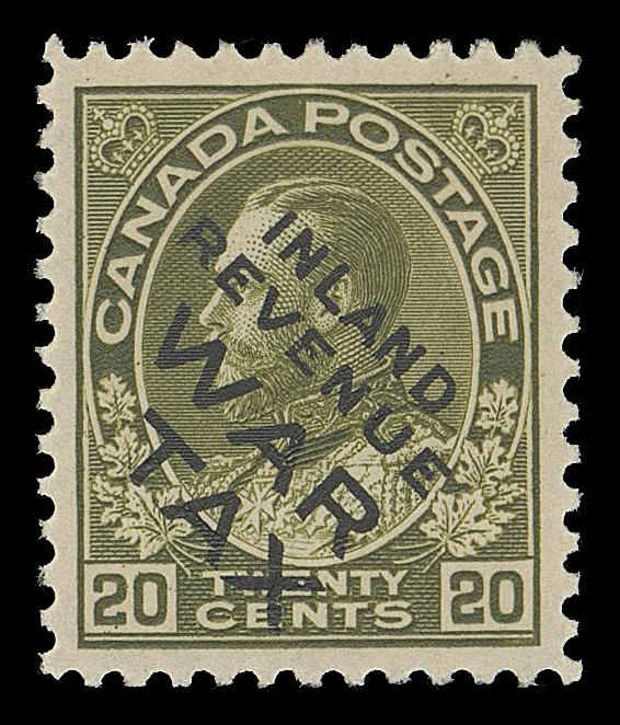 CANADA - 17 WAR TAX  MR2Ci,A post office fresh mint single of this challenging stamp, extremely well centered with radiant colour and full unblemished original gum as fresh as the day it was printed, XF NH GEM