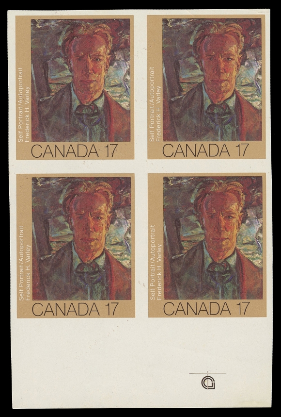 CANADA - 10 QUEEN ELIZABETH II  888a,A rarely seen sheet margin imperforate block, in well-above average condition; couple faint bends and minute wrinkle but in fact superior to the majority of known examples, VF NH

Only one other imperforate block has been reported, according to the Unitrade specialized catalogue.
