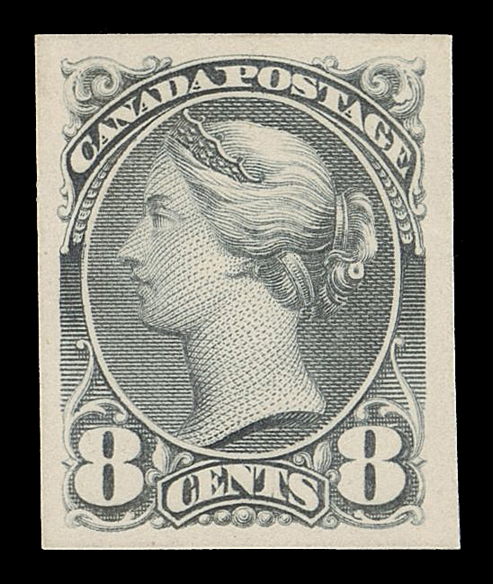 CANADA -  5 SMALL QUEEN  44,Plate proof single in issued colour on  white card, exceptionally fresh and choice, VF+