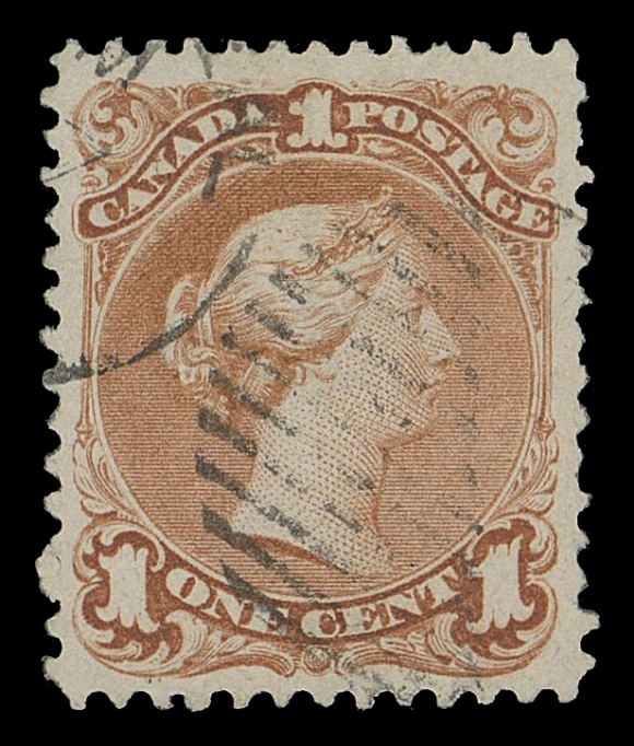 CANADA -  4 LARGE QUEEN  22a,A very well centered used single showing nearly complete watermark letters "ILL" of "CLUTHA MILLS", light duplex datestamp, VF+