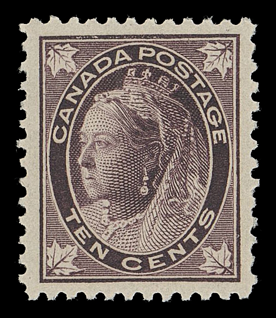 CANADA -  6 1897-1902 VICTORIAN ISSUES  73,A well centered mint example of this key stamp, brilliant and fresh with full pristine original gum; a beautiful stamp, VF+ NH; 2012 Greene Foundation cert.