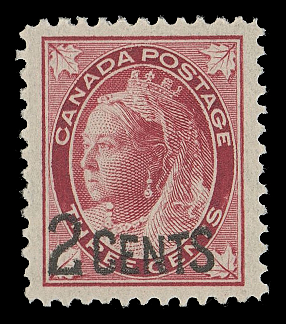 CANADA -  6 1897-1902 VICTORIAN ISSUES  87-88,A superior mint duo, precise centering with large margins and full pristine original gum, XF NH