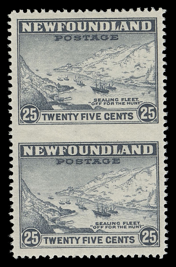 NEWFOUNDLAND -  5 1932-1938 RESOURCES  197c,A well centered  mint pair imperforate horizontally between, fresh with full original gum, VF NH and elusive