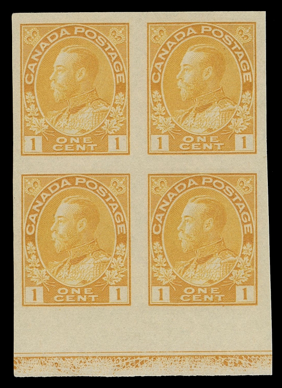 CANADA -  8 KING GEORGE V  136,A lovely fresh mint block showing normal strength Type B (40%) lathework, fresh with full original gum, VF LH
